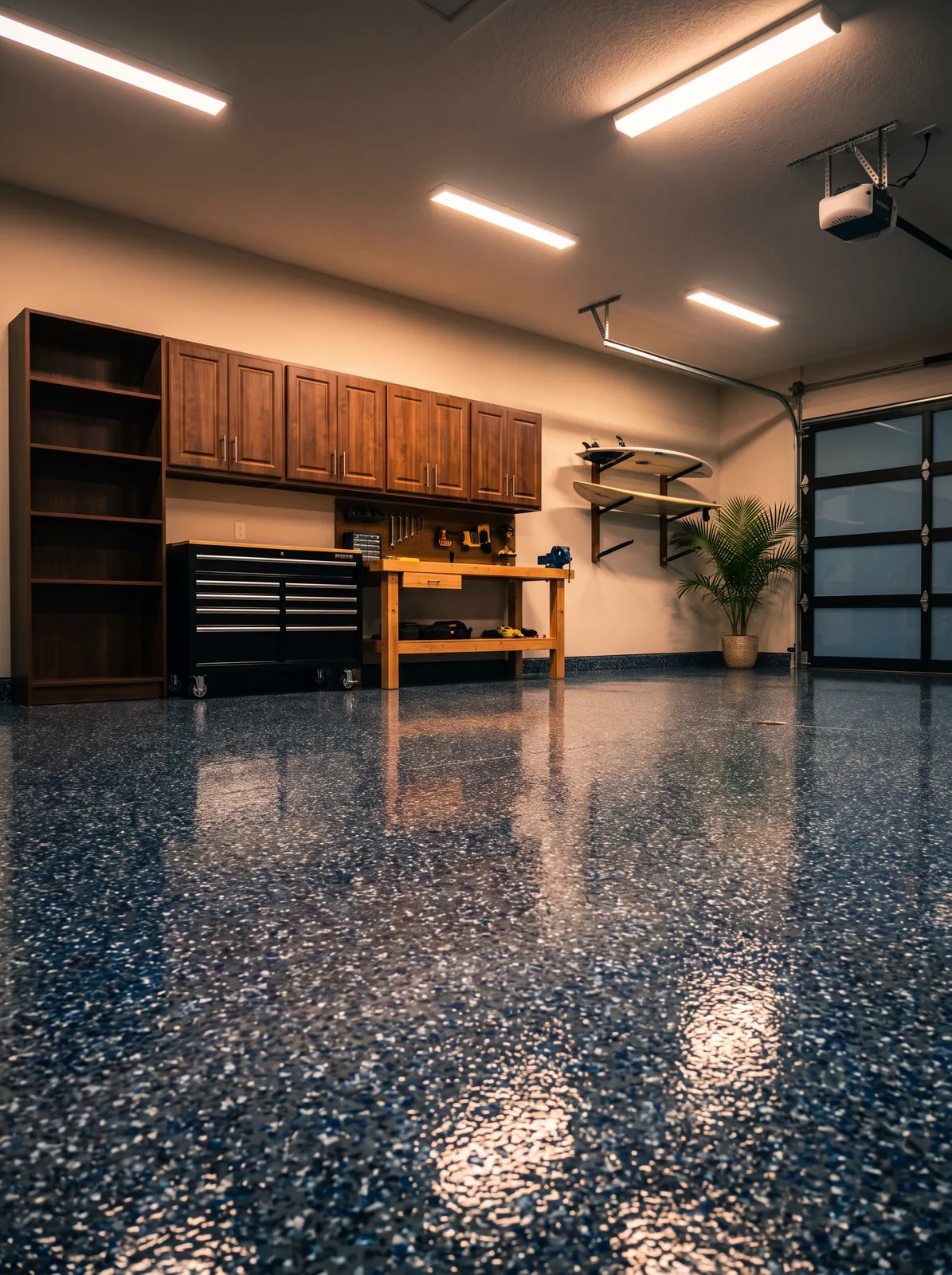 Flake epoxy garage floor in Jacksonville, FL